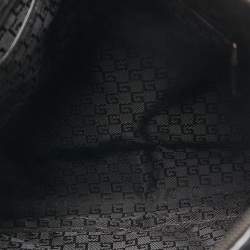 مملوكة مسبقًا Gucci Black Canvas and Patent Leather Front Pocket Tote