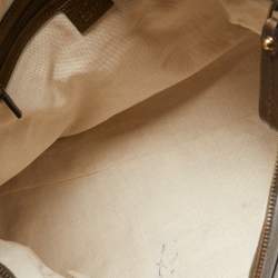 مملوكة مسبقًا Gucci Metallic Olive Green Leather Medium Ride Tote