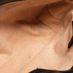 Pre Owned Gucci Black Matelassé Leather Small GG Marmont Shoulder Bag