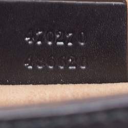 Pre Owned Gucci Black Leather Mini Web Chain Sylvie Top Handle Bag