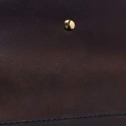 Pre Owned Gucci Black Leather Mini Web Chain Sylvie Top Handle Bag