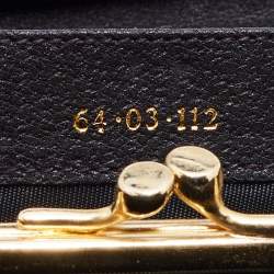 Gucci Black GG Supreme Canvas and Leather Flap Continental Wallet