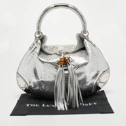 مملوكة مسبقًا حقيبة هوبو غوتشي بابوسكا إندي جلد سوداء كبيرة