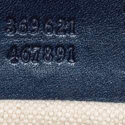 Pre Owned Gucci Blue Guccissima Patent Leather Small Emily Chain Shoulder Bag