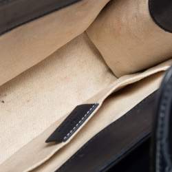 Pre Owned Gucci Blue Guccissima Patent Leather Small Emily Chain Shoulder Bag