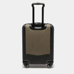 Gucci Beige/Ebony Diamante Supreme Canvas Four Wheel Carry-On Suitcase