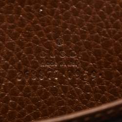 Pre Owned Gucci Brown Leather Swing Zip Around Wallet