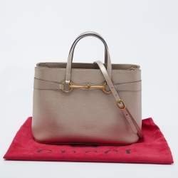 Pre Owned Gucci Metallic Leather Medium Bright Bit Tote