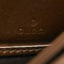 Gucci Metallic Brown Microguccisima Patent Leather Lovely Heart Continental Wallet