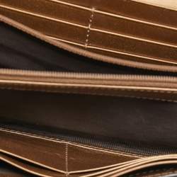 Gucci Metallic Brown Microguccisima Patent Leather Lovely Heart Continental Wallet