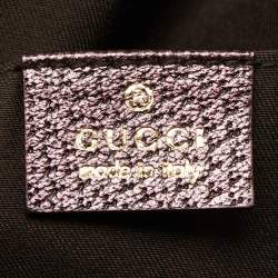 Pre Owned Gucci Purple Leather Limited Edition Tom Ford Dragon Shoulder Bag