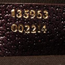 Pre Owned Gucci Purple Leather Limited Edition Tom Ford Dragon Shoulder Bag