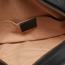 Pre Owned Gucci Black Matelassé Leather GG Marmont Animal Stud Belt Bag