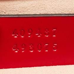 Pre Owned Gucci Red Guccissima Leather Small Padlock Shoulder Bag