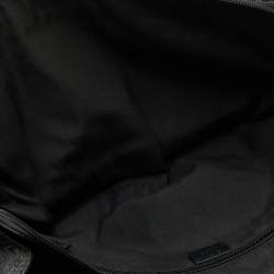 Pre Owned Gucci Black Horsebit Embossed Leather Large Tote