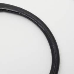 Pre Owned Gucci Black Horsebit Embossed Leather Large Tote