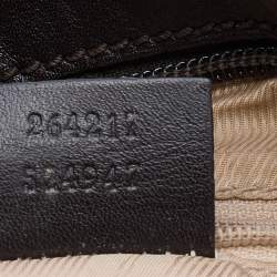Pre Owned Gucci Beige/Brown Guccissima Leather Medium Flat Messenger Bag