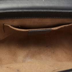 Gucci Black/Beige GG Supreme Canvas and Leather Small Padlock Shoulder Bag