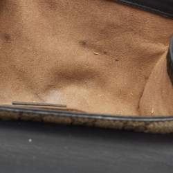 Gucci Black/Beige GG Supreme Canvas and Leather Small Padlock Shoulder Bag