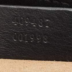Gucci Black/Beige GG Supreme Canvas and Leather Small Padlock Shoulder Bag