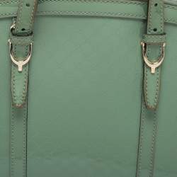 Pre Owned Gucci Green Microguccissima Patent Leather Nice Dome Satchel