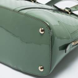 Pre Owned Gucci Green Microguccissima Patent Leather Nice Dome Satchel