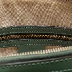 Pre Owned Gucci Green Microguccissima Patent Leather Nice Dome Satchel