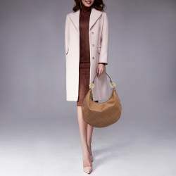 Gucci brown Guccissima Leather Medium GG Twins Hobo