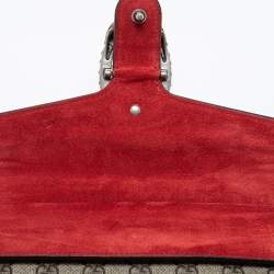 Pre Owned Gucci Beige GG Supreme Canvas and Suede Dionysus Shoulder Bag