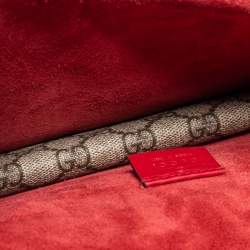 Pre Owned Gucci Beige GG Supreme Canvas and Suede Dionysus Shoulder Bag