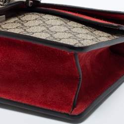 Pre Owned Gucci Beige GG Supreme Canvas and Suede Dionysus Shoulder Bag