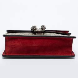 Pre Owned Gucci Beige GG Supreme Canvas and Suede Dionysus Shoulder Bag