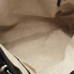 مملوكة مسبقًا Gucci Black GG Denim and Leather Icon Bit Tote