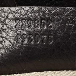 مملوكة مسبقًا Gucci Black GG Denim and Leather Icon Bit Tote