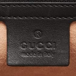 Pre Owned Gucci Black Quilted Leather Medium Queen Margaret Bamboo Top Handle Bag