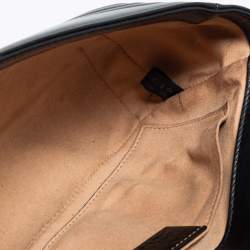 Gucci Black Matelassé Leather GG Marmont Super Small Shoulder Bag