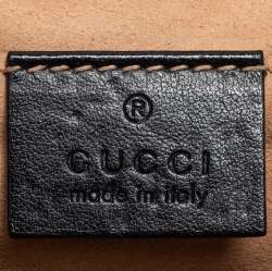 Gucci Black Matelassé Leather GG Marmont Super Small Shoulder Bag