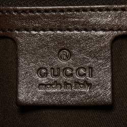 Pre Owned Gucci Brown Guccissima Leather Interlocking Icon Hobo