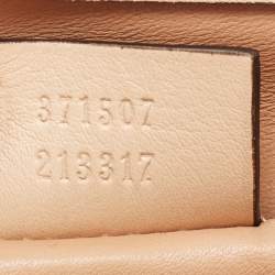 Pre Owned Gucci Beige Python Crystal Embellished Interlocking G Broadway Clutch