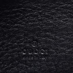 Gucci Black Guccissima Leather Continental Zip Around Wallet