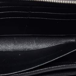 Gucci Black Guccissima Leather Continental Zip Around Wallet