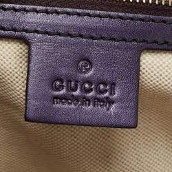 Pre Owned Gucci Metallic Purple Guccissima Patent Leather Large Emily Chain Shoulder Bag