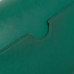 Pre Owned Gucci Green Leather Padlock Shoulder Bag