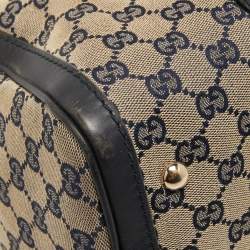 Pre Owned Gucci Beige/Blue GG Canvas Joy Web Boston Bag