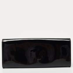 مملوكة مسبقًا Gucci Black Patent Leather Romy Clutch