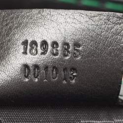 مملوكة مسبقًا Gucci Green/Black Coated Fabric and Leather Dialux Queen Hobo