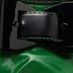 مملوكة مسبقًا Gucci Green/Black Coated Fabric and Leather Dialux Queen Hobo