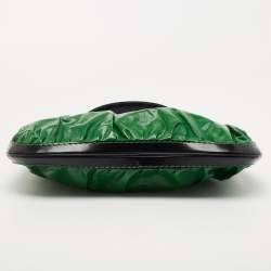 مملوكة مسبقًا Gucci Green/Black Coated Fabric and Leather Dialux Queen Hobo