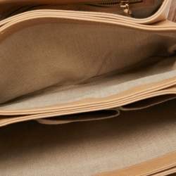 Gucci Beige/Brown GG Canvas and Leather Medium Marrakech Tassel Messenger Bag