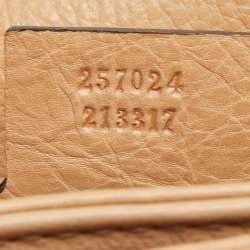 Gucci Beige/Brown GG Canvas and Leather Medium Marrakech Tassel Messenger Bag